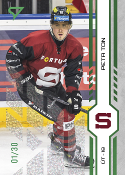 Petr Ton Sparta Tipsport ELH 2024/25 SportZoo 2. serie Green Glitter /30 #277